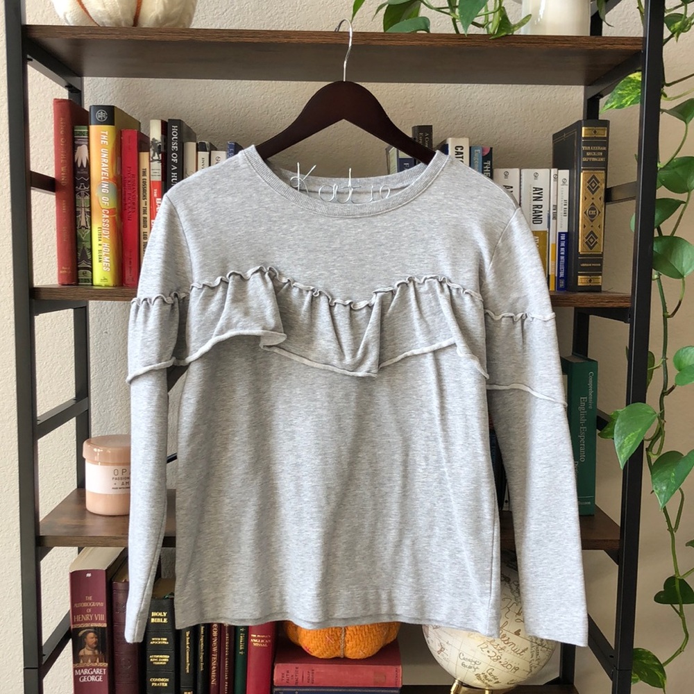 Grey LOFT Outlet Sweat Shirt Size Small